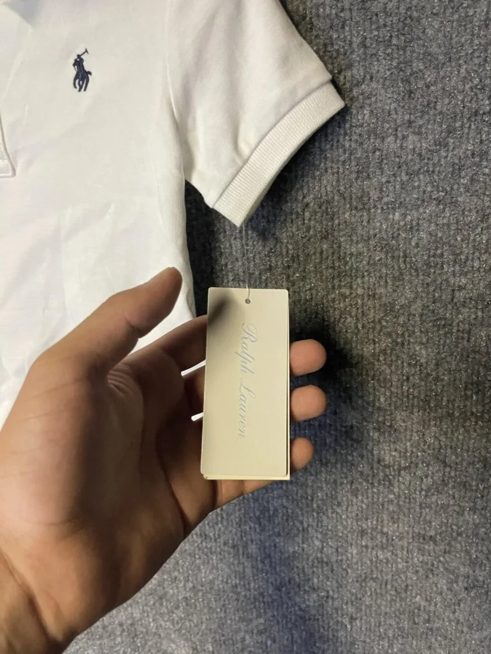 Ralph Lauren Polo Shirt Boys 12-18 Months White Short Sleeve Pony Logo Knit